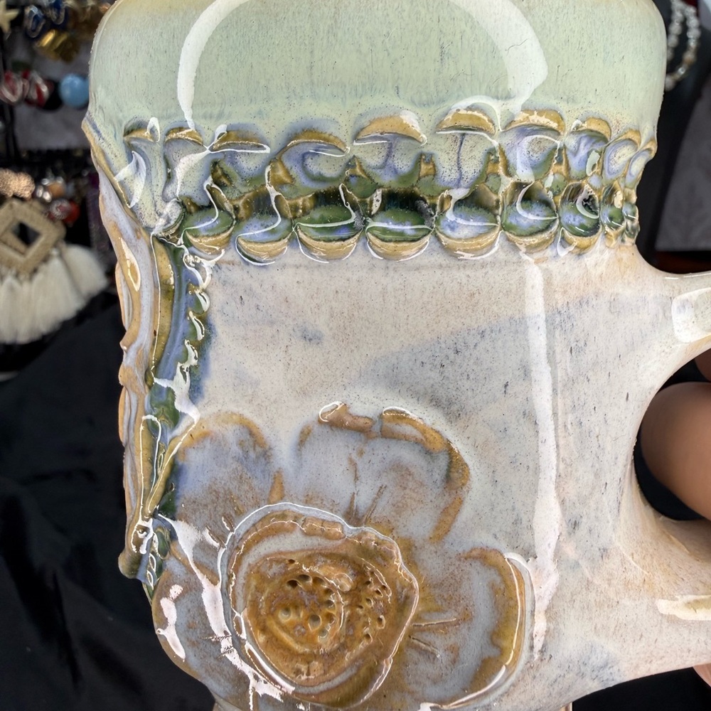 Handcrafted Floral Ceramic Mug - Picture 8 of 9